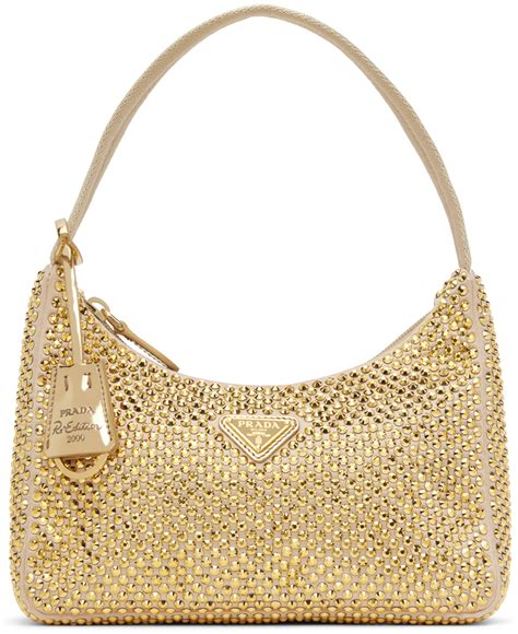 prada clutch gold chain|Prada leather handbags.